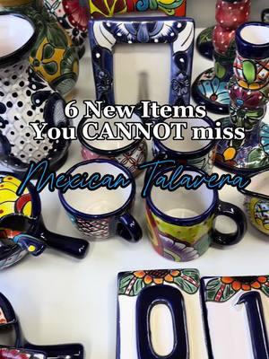 Our new Talavera collection is here and we brought some of the most popular home decor items including: candle holders, chests, house numbers and tiles.  #talavera #talaveramexicana #mexicanhomedecor #mexicandecor 