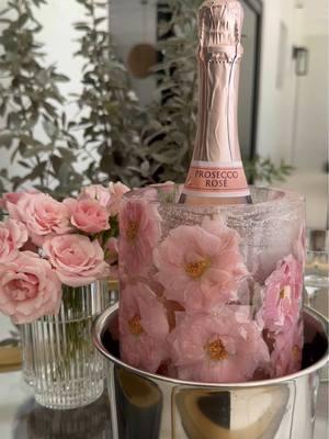 Valentines Floral Champagne Ice Bucket 🌸  This DIY ice bucket is the perfect addition to any brunch, galentines, girls night, Easter or Mother's Day! You can use any type of flowers, sliced fruit, leaves or citrus slices depending on the look you're going for 🫶🏼 🔗 in bio to shop #amazonfinds #valentinesinspo #galentinesparty #galentinesday #amazonmusthaves #vday #Itkhome #liketkit #Itkunder50 #ValentinesDay #vday #valentinesdaydecor #floralarrangement