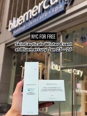 Celebrate winter skin with @bluemercury and @SkinCeuticals at pop-up event at Bluemercury locations January 23 – 26th! 🧴❄️ Revamp your winter skincare routine and learn about the benefits of retinol and the importance of moisturizing your skin, with SkinCeuticals fan favorite Corrective Creams (Triple Lipid, AGE Interrupter Advanced) + Retinol pairings You’ll enjoy complimentary samples, mini services/treatments in-store, and receive personalized skincare consults. Plus, Bluemercury will have an “exclusive offer” on all SkinCeuticals products in-store, that weekend only! You can check locations and sign up for the complimentary mini treatments with the link in stories / bio. See you there! #BluemercuryPartner #Bluemercury #nycforfree