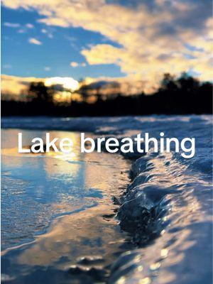 The lake is breathing. Today is a good day to breathe. Do you know someone who needs a moment to pause? Send this to them. #greatlakes #lakehuron