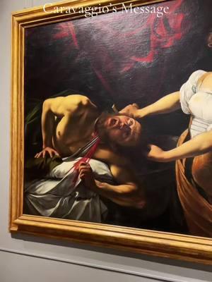 Caravaggio’s Judith and Holofernes is a brutal painting. #arttok #arthistory #caravaggio