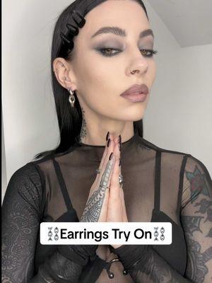 Earring try on from @PUNKYOUTH ⛓️ code jessicahazemua for 10% off  Styles Rose Vine Earrings Industrial Chain Earrings Blade Weavers Earrings Eternal Link Earrings  Heritage Loop Earrings  #punkyouth #earrings #jewelry 