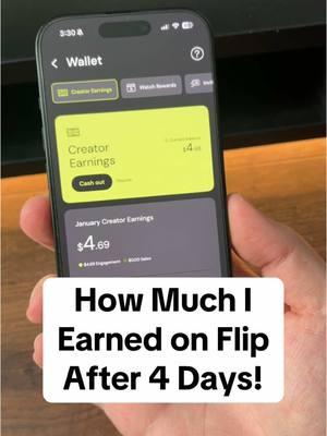 How Much I Earned on Flip After 4 Days! #flip #fliptips #onlinemoney #flipapp #viraltiktok #viralvideo #fypage 