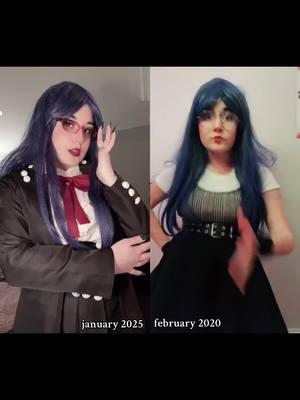 #duet with @clara! (unvexes) — crazy comparison.  [ #tsumigishirogane  #tsumugishiroganecosplay #danganronpa #danganronpav3 #danganronpacosplay #drv3 #drv3cosplay #danganronpakillingharmony #unvexes ]