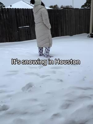 Snow in Houston!! Haven’t happened since the 1960! Once in a lifetime event. #snowingintexas #snowinhouston 