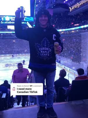 Replying to @Keira F 🇵🇸 Is this Canadian enough for you. Beer, hockey and a very polite man waiting his turn 😂 #wiglehouse #cottoneyejoe #canada🇨🇦 #hockey #leafs 