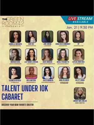 See you tonight irl or on LIVESTREAM!! Tix at link in bio! #cabaret #theatrekid #theatretok #theatretiktok #musicaltheatre #broadway #contentcreator #thegreenroom42 @broadwaybuggirl @Calley Luman @Chloë Wendler @Jane Greene @Nyla @morgankeenesings @Sarah Bess @Nicole Pascaretta @caitlinzerrarose @Grace Morgan @KP @Sam Chu @Lizzy Marie @lizzritacco 