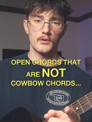 Open chords that are NOT cowboy chords… #guitar #guitarist #guitarplayer #guitarchords #chords #chordshapes #chordprogression #musician #indiemusician #openchords 