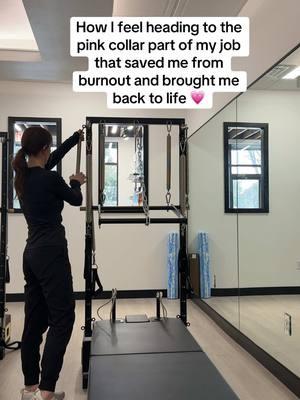 Burnout working in healthcare had me questioning everything, but this part of my job gives me the joy, creativity, and connection I was missing 💗 pursuing my Pilates Certification was the best decision I could have made for my career. Grateful for the pink collar job that lets me express my passion and show up as my best self 🤸🏻‍♀️✨ Do you have a part of your job that fills your cup? Let me know in the comments!! #pinkcollarjob #pilatesinstructor #burnoutrecovery #movementmatters #physicaltherapist #functionalmovement #ownyourmovement