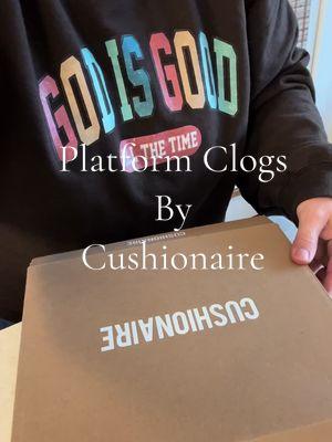 Love these shoes ! So happy to be back and sharing great products ! These are such good quality and look just like another expensive brand ! Don’t waste your $$$ just for a name when you can get the same quality and look for less ! #cushionaire #platformclogs #clogs #slipons @Cushionaire 