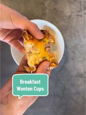 STAY FIT MOM BREAKFAST WONTON CUPS (UPDATED) MAKES 10 SERVINGS SERVING SIZE: ✨1 WONTON CUP✨  165 CAL 15.3P / 10.6C / 6.6F Ingredients: 20 wonton wrappers  10 ounces diced ham 20 tablespoons egg whites  5 ounces 1/3 less fat cream cheese  5 ounces reduced fat shredded cheese  2 green onions, diced Optional Cream Cheese seasonings: 1/2 teaspoon dill (fresh or dried) 1/2 teaspoon chives (fresh or dried) 1/8 teaspoon onion powder 1/8 teaspoon garlic powder salt & pepper Full recipe with instructions on my website! Use my link or GOOGLE STAY FIT MOM Breakfast Wonton Cups to print!  MAKE SURE TO SELECT THE, “UPDATED 2023” Wonton Cups in Myfitnesspal and Macrosfirst app when logging. I’ll leave the original one in there for any of you who still find the whipped Greek yogurt cream cheese.  #5daymealprep #mealprep #macrofriendlyrecipes #macrofriendlymeals #trackingmacros #highproteinbreakfast #highproteinmeals