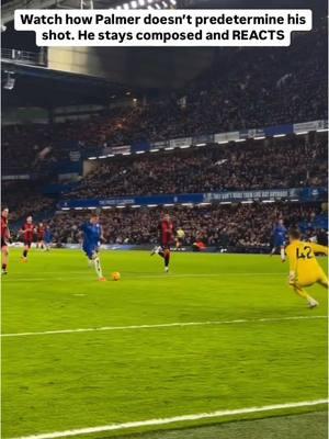 Great example of how top athletes’ ability to wait until the last possible second to make a decision gives them an advantage over their competition! 🧠 . Here, Cole Palmer is prepared to shoot initially, but he keeps his eyes up and sees the goalkeeper moving early. So he stays composed and quickly decides to fake the shot, giving him a wide-open goal 🥶 . Making your training more reactive and unpredictable can help you develop this skill! You can do this using just your mobile device with the SwitchedOn app 📲 . #stayswitchedon #soccertips #footballtips #colepalmer 