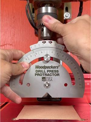 The Drill Press Protractor is in stock and ready to ship!  Woodpeckers introduces the Drill Press Protractor...a deceptively simple tool that delivers a high level of accuracy when setting angles on your drill press and other critical tools in your shop. It’s a big step for a woodworker to walk away from straight and square and start incorporating angles in joinery and design. Setting angles accurately on tools and jigs represents a huge part of the challenge. The Drill Press Protractor uses a vernier scale to let you set an angle as precisely as 5 minutes of a degree while reading engraved lines that are widely spaced and easy to see. Once you have your angle set, just mount the Drill Press Protractor in your chuck and adjust the table to match. Whether you’re tackling splayed leg chairs and stools or adding a mid-century modern look to a coffee table or credenza, the Drill Press Protractor makes sure your angles are spot on. To learn more about the Drill Press Protractor or to place an order, click the link in bio!  Tools Used ⬇️ 1️⃣ Drill Press Protractor SKU: DPP #woodworking #toolsetup #tools #drillpress #woodworkingskills #woodworkingcommunity #woodworkingtools #woodpeckers #woodpeckerstools #woodworkinglife #woodshop #woodworkingtips #woodworkingfun