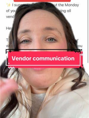 Vendor communication is EXTREMELY IMPORTANT!!! #weddingplanningtips #weddingplanningtip #weddingtiktok #weddingplanner #weddingplanning #weddingplanningadvice #weddingguidance #2024bride #2025bride #2026bride #diybride #diywedding #costeffectivewedding #engagedtiktok #virtualweddingsupport #2027bride  