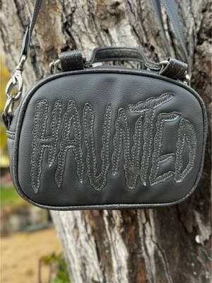 Our new Mini Haunted Crossbody Handbag is currently listed on our site! Make sure you head over to see what’s available! #fy #fyp #westaycreepy #pumpkin #fypシ #SmallBusiness #everydayishalloween 