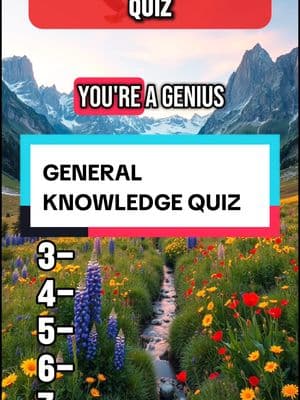 General knowledge quiz, can you score 7 out of 7? #quiz #quizzes #funquiz #quiztime #generalknowledge 