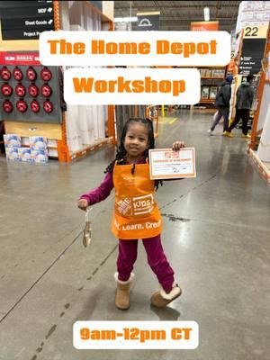 Looking for a free activity to do with your little one? And yes I said FREE!!! The Home Depot offers free kids workshops full of various activities & crafts.  These activities take place on the first Saturday of each month between 9 am – 12 pm for free in-person Kids Workshops. While supplies last. #kidsworkshophomedepot #homedepot #fyp #foryoupage #foryourpage #momtok #mommydaughter #thingstodowithkids #thingstodowithtoddlers #toddlerfun #toddlerfriendly #kidsfun #kidfriendly #toddleractivities #build #bobthebuilder 