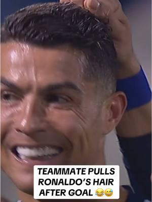 why you gotta do that to a 🐐? 😂 #Ronaldo #Cristiano #CristianoRonaldo #CR7 #Portugal #Goat #CR #AlNassr #SaudiProLeague #SaudiLeague #Soccer #soccertiktok #hair #hairpull #pullhair #pullinghair 