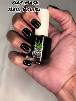 #VeganBeauty #CannaPaint #nailpolish #gasmask #indiepolish #cannapaintgasmask #blacknailpolish #blacknails 