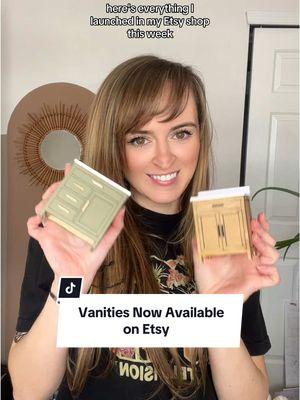 Vanities are now available on my Etsy shop! #dollhouseminiatures #dollhousefurniture #dollhousebathroom #dollhousedecor #dollhousediy 