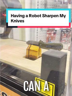 The future of sharpening is here! But is this robot really capable enough to put a razor sharp edge on my blades? This is an educational video created by trained professionals 🔪 DON’T attempt this at home 😤 #edc #everydaycarrycommunity #everydaycarry #wesngoods  #fyp #foryoupage #pocketknife #viral #titanium #gear #pocketknifeaddict #smallknife #multitool #keychain #knifecare #multitooltok 