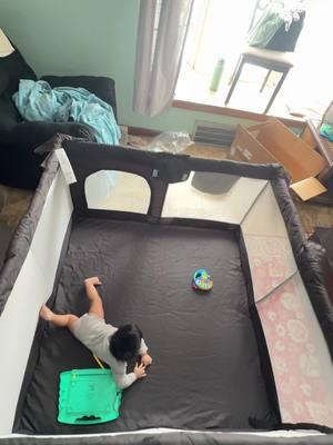 My baby is out of danger #foldable #playpen #wow #highlyrecommend #lovethisproduct #playground #travler 