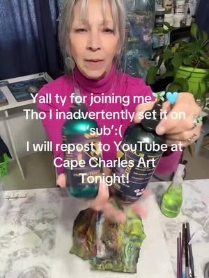 #LIVEhighlights #TikTokLIVE #LIVE #painting #crystals #DIY #alcoholink #artisticvivations #intuitiveart