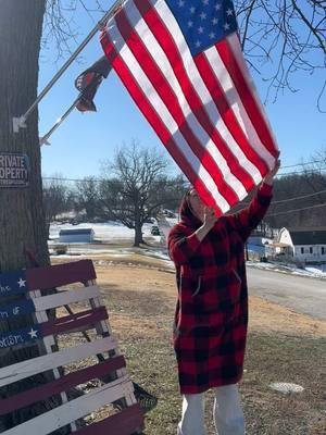 New American flag raised this morning! We have a glorious new era in front of us. I can feel it!  Thanks to @Allegiance Flag Supply for this gorgeous flag. I’m so proud to fly it! #americanmade #distressnomore #newflag #allegianceflagsupply #america #oldglory #fyp #foryoupage 