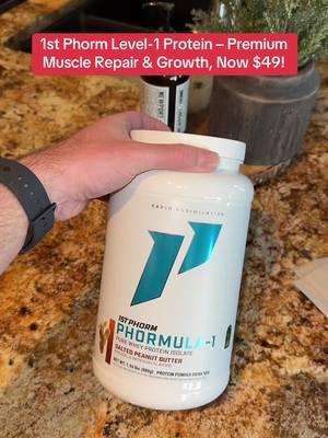 Achieve your fitness goals with Level-1 Protein! On sale now for $49. High-quality protein with BCAAs and glutamine for muscle repair and growth. #1stPhorm #ProteinPowder #MuscleGrowth #FitnessFuel #BCAAs #Glutamine #WorkoutNutrition #OnSaleNow #Level1Protein #FitnessGoals 