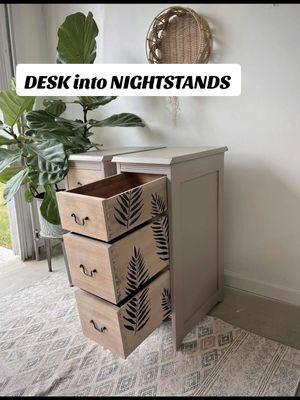 I love flipping desk into nightstands! #DIY #furntiureflip #fremontindiana #DIY #fyp #fypシ゚viral 