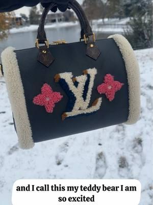 SNOWING IN HOUSTON ❄️🌨️: PERFECT HANDBAG OF THE DAY 👜 | LV SPEEDY 20 BANDOULIERE TEDDY SHEARLING #SnowingInHouston #LouisVuittonSpeedy #LVBandouliereBag #TeddyShearlingBag #WinterHandbags #LuxuryBagReview #LouisVuittonWinterStyle #LVBagShowcase #DesignerBagsForWinter #luxuryfashiontips 