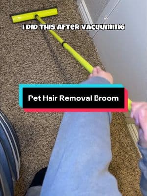 Not only does this pet hair removal broom from @Indigopetco pick up dog hair it also picks up my hair too 😮 #pethairremovalbroom #pethairremoval #pethairremovaltool 