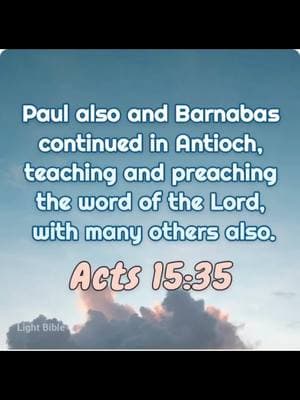 When Jesus Christ rose from the dead and ascended to Heaven, he commissioned the disciples and sent them out to share his message with the world. In Antioch, Paul and Barnabas taught and preached the Word of the Lord, as well as many others. This shows us that those who believed in the resurrection followed Christ's order to share the good news to the ends of the earth. Who will you share the good news with today? Where is God calling you to teach and preach? Ask the Holy Spirit to lead you. #Acts #spreadingthegospel #Jesus #teacher #fyp #tiktokGod #christians #loveGod