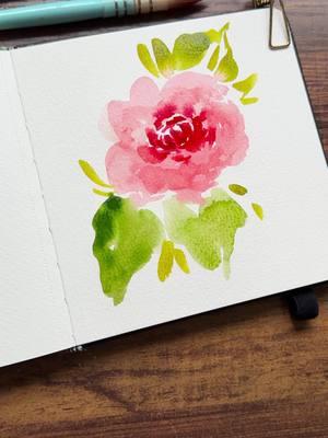 Frustrated with painting the classic C curve-shape rose with white space in-between petals? Here’s how I like to paint a loose watercolor rose! What flower would you like to see next? Let me know in the comments!  Watercolor course waitlist, link in bio.  ##watercolorforbeginners##artisticexpression##tammykayeart##easywatercolor##watercolorflorals##easypainting##watercolorclass