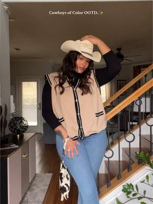 Not them rushing me…😅 . . . #grwm #cowgirl #cowboysofcolor #country #texas #OOTD #tallgirlfashion #fallfashion #winterfashion #tallgirlfits #tallgirl #silkpressnaturalhair 