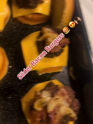 Slider Bacon Cheese Burgers 🔥#familytime #blessingsonblessings #sliders #burger #thestanleys #fyp 