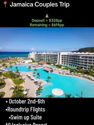 Let’s escape to paradise, this all inclusive trip includes round trip flights ( American Airlines ), hotel stay ( ocean Eden bay ) and round trip transfers. Inbox me today to secure your spot with just $50 down. #fypシ #fy #fyp #ParadiseFound #VacationVibes #TravelGoals #TravelWithUs #jamaica 