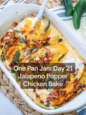 Get this recipe in my cookbook! Jalapeño Popper Chicken Casserole is another recipe for you to save. It’s all of the delicious flavors of cream cheese jalapeño poppers stuffed into my Jalapeño Popper Chicken Casserole. ⭐️TIP - don’t be scared of it being too hot - just take the seeds out! This always amazes people when I suggest that!  ➡️ Get my One Pan Wonders Cookbook with the link in my bio!  It’s packed with 31 simple, wholesome meals that come together in one skillet, sheet pan, or baking dish! How to get the recipe: 1️⃣ Get a printable version here: https://easyfamilyrecipes.com/jalapeno-popper-chicken-casserole/ 2️⃣ Google “easy family recipes Jalapeño Popper Chicken Bake” for a printable version! #EasyFamilyRecipes #easydinnerrecipes #easyweeknightrecipes #onepanjan #sheetpanmeals #onepanwonders #skilletrecipes #sheetpanrecipes #jalapenopopperchickenbake #jalapenopopperchickencasserole 