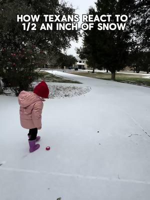 Shut the roads down, close schools… it’s a freaking blizzard in south Texas! 😅❄️🌨️ #texashillcountry #nbtx #newbraunfels #txhillcountry #livingintexas #texansbelike #newbraunfelstx #toddlermoms #girlmoms 