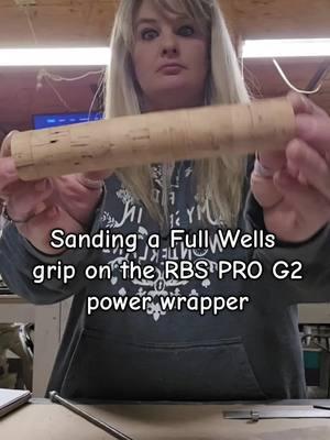 the RBS pro G2 wrapper and sanding cork with the crb mandrels with collars #thedecorativestudio #thesouthernrodbuilders #thewomensrodbuildingalliance #threadcentral #foundationoutdoorgroup #americantacklecompany #mudholecustomtackle #customrods #customrodbuilding #customfishingrods #builtnotbought #customrodbuilder #SmallBusiness #fyp #foryou #corkgrips #builtnotbought 