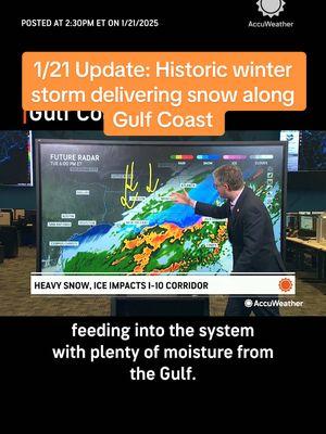 A Blizzard Warning was issued along the Gulf Coast for the first time ever as a winter storm brings snow from Texas to Louisiana to Florida.  AccuWeather's Jon Porter and Bernie Rayno break down what's still to come from this historic storm. #winter #ice #snowstorm #houston #neworleans #nola #i10 #travel #gulfcoast #florida #weather #accuweather 