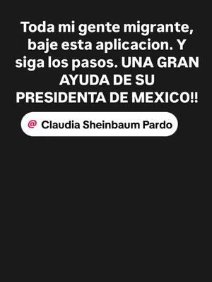 RAZA, BAJEN ESTA APLICACION!! Y SIGAN LOS PASOS Y LLENEN LA INFORMACION!! UNA GRAN AYUDA DE @Claudia Sheinbaum Pardo @EL REVOLUCIONARIO 🇲🇽🇺🇲 @Latinlesbean™ @Maricruz🇲🇽❤️🇲🇽💪🙏 @Roberto Rodriguez #migrantlivesmatter #mexico🇲🇽 #fypシ #equality #dignity #respect #tiktok #freedom #parari #fypage #foryoupage❤️❤️ #fypシ゚viral #raza #latinos 