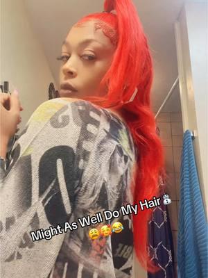 #stuckinside ⛄️🥰 #domyhairwithme 💋 #lovered 