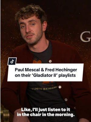 Best way to get into character for #GladiatorII ? It’s the music for #PaulMescal & #FredHechinger 💯 Catch #Gladiator2 streaming on @Paramount+ now! 🎬