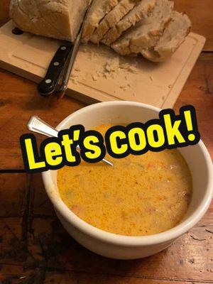 Let’s cook!  Pinterest for the win with this easy one pot soup!  Don’t mind my half gone voice🙃  #letscook #letscooktogether #onepotmeals #soupseason #soup #pinterest 