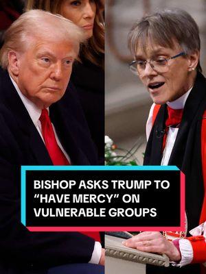 Bishop Mariann Edgar Budde, of the Episcopal Church, pleaded with Donald #Trump to "have mercy" on illegal immigrants, transgender children, and those who are now "scared" after he was sworn in. #news #newsweek #politics #immigration #religion 