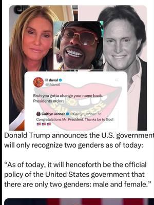 #lilduval makes it clear to #caitlynjenner that she must change her name back to #brucejenner because of #president order #fyp 