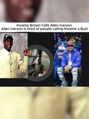 Allen Iverson is tired of y'all disrespecting Kwame Brown. #kwamebrown #alleniverson #NBA #phonecall 