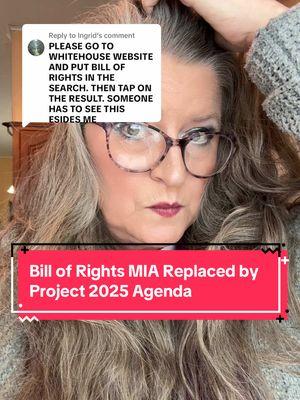 Replying to @Ingrid #billofrights #removed #from #whitehouse #government #website #replaced with #defending #women #from #gender #ideology ##extremism##restoring##biological##truth##to##the##federalgovernment##project2025