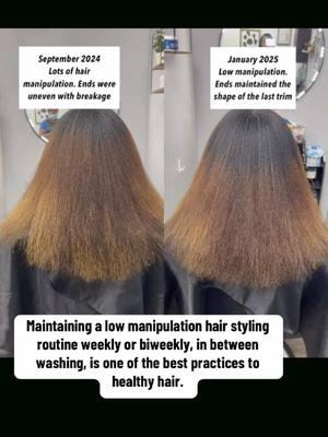 Drop the daily brushing, combing, wetting, twisting, braiding, etc. #healthyhairisthebesthair #lowmanipulationhairstyle #hairgrowthresults 